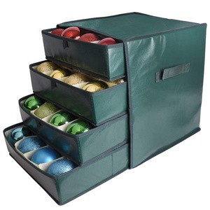 Christmas Ornament Storage Chest Foldable Kids Toys Organizer Decorative Boxes for Clothes and Ornament Storage