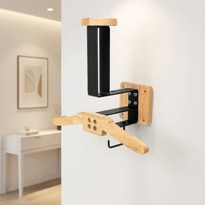 Motorcycle Helmet and Clothing Wall-mounted Hat Display Rack Wood Outwear Wall Hanging Rack Coat Hooks and Clothes Hangers