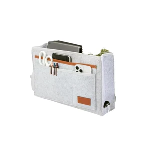 Modern Felt Bedside Storage Organizer With 5 Pockets Vacuum Compressed Hanging Bag Holder For Living Room Storage