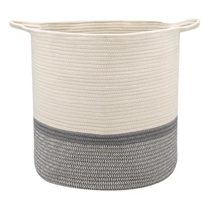 Folding Daily Large Volume Woven Laundry Storage Basket Cotton Rope Basket
