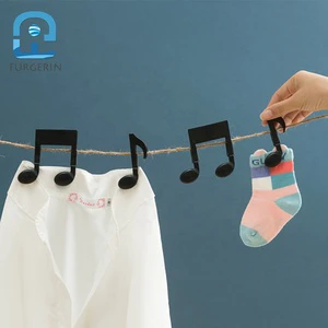 2PCS Bed Sheet Clips Musical Note Shape Mini Clothespin Towel Clothes Peg Cloth Clips Socks Clip Clothespins for Garment