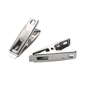 5cm Heart-Shaped Stainless Steel Heavy-Duty Windproof Flat Clips Non-magnetic Spring Multi-purpose Laundry Pegs For Wardrobe
