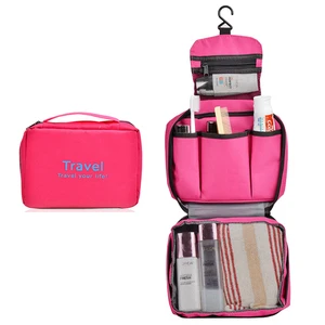 Wholesale Custom Travel Organizer Waterproof Cosmetic Storage Bag Bathroom Hanging Toiletry Bag