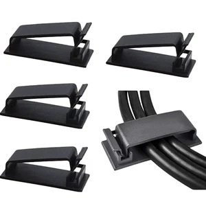 DS1840 Wire Tie Clamp Holder Management Car Home Data Cable Decorative Cord Winder Manager Self-adhesive Cable Organizer Clips
