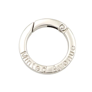 Jinzi Model 8388 Quality 13mm 17mm 19.6mm 26.5mm 30mm 38mm Luxury Metal Custom Engraved Logo Spring O Ring Bag Accessories Clips