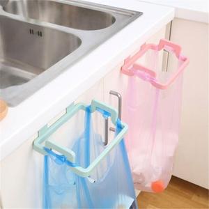 Creative Plastic Door Back Garbage Bag Shelf Multifunctional Kitchen Cabinet Door Rear Rag Hanger Storage Hook