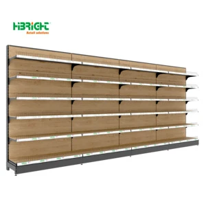 New Sale Supermarket Shelves Display Retail Wooden Display Stand For Convenience Store Shelving