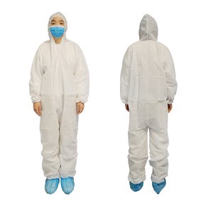 High Quality Nonwoven PP 35gsm Disposable Anti-Static Safety Dustproof Coverall PPE for Painter Construction Cleanroom Use