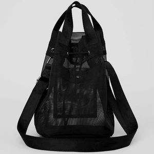 Z23 Slant Bucket Bag, Black Toilet Bag, Portable Outer Transparent Storage Bag