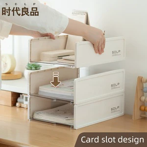 Desk Storage Items Multiple Layers Storage Box Miscellaneous Stationery Rack Stackable Storage Box For Office School Home
