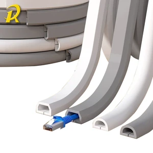 Safe Non Toxic Highly Secure Self Adhesive Solid PVC Flexible Cable Organizer for Office Garage Kitchen