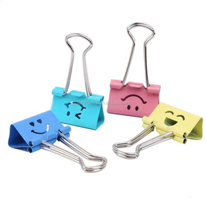 Colorful 32mm Wide Metal Memo Binder Clips with Fold Back Feature Note Organizer for Home Office File Paper Food Bag