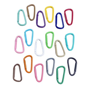 High Quality DIY Color Painted Aluminum Alloy D-Shaped Portable Mountaineering Carabiner Keychain Bag Clip