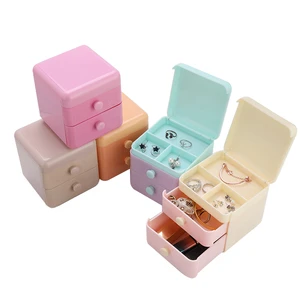 Cute ABS Portable Cosmetic Storage Box Custom Wholesale Storage Cosmetic Organizer Box Multifunction Cosmetic Storage Box Makeup