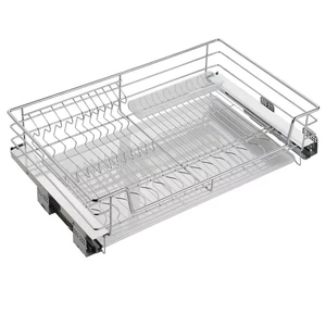Custom Stainless Steel Wire Mesh Pull-Out Storage Baskets for Kitchen Cabinets GQK GX07307