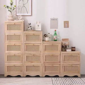 Customizable Modern Wood Chest Drawers Durable Eco-Friendly Design Large Capacity Storage for Living Room Bedroom Custom Sizes