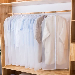 Wholesale Dustproof Dress Cover Bags Transparent PEVA Cloth Protector Garment Suit Coat Dust Cover