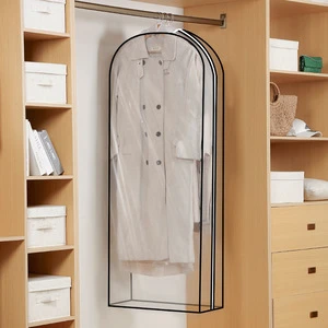 New Style Transparent Hanging 3D Household Clothes Dustproof Protectors Transparent Jacket Suit Wardrobe Hanging Garment