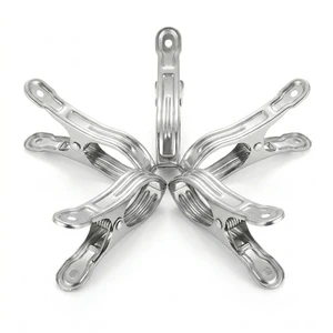 Medium Quilt Stainless Steel Clips Heavy-Duty Windproof Drying Clips Hook Nail-Free Laundry Bedding Cloth Drying
