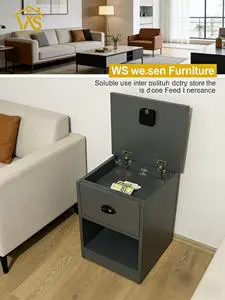 Durable Hidden Bedside Table Bedroom Secret Compartment Cabinet Hidden Compartment Nightstand With RFID Lock Bedroom Furniture