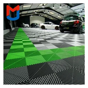Eco-Friendly Interlocking Garage Floor Tiles Rigid Modular Vinyl Flooring for Car Detailing Workshops Interlocking Flooring