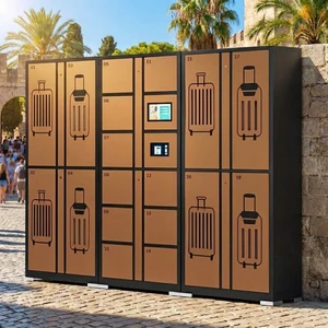 2026 Smart Luggage Locker with QR Code, Automated Rental Storage Cabinet for Tourist Attraction, Railway Station & Airport