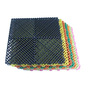 HanYin 2024 New Design PP Checkerboard Garage Floor For Car Washshop Showroom