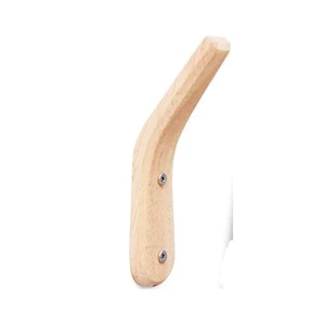 Rustic Eco-Friendly Wooden Coat Hooks For Home Decor Heavy-Duty Robe Hook With Wall-Mounted Hat Rack