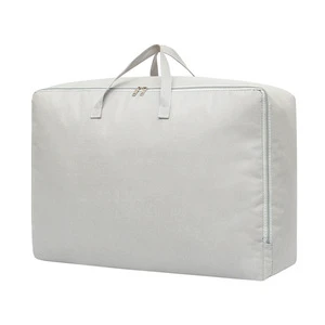 Fashionable Cotton Quilt Storage Bag Two Handle Zipper Closure Water-Repellent Dust-Proof 60x80cm Household Clothing Packing