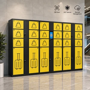 2026 Smart Luggage Locker QR Payment Durable Steel Large Capacity Rental Storage Cabinet Tourist Attraction Airport 28