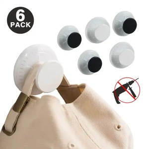 Taili 6PACK Colorful Creative Storage Wall Mounted Powerful Vacuum Suction Cup Hook Flexible Detachable Reusable Hooks