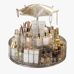 Plastic Big Capacity Cosmetic Organizer Box Vanity Bathroom Desktop Beauty Makeup case Skin Care Storage with Drawer