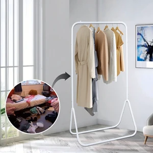 New Vertical Storage Coat Rack Easy Assembly Portable Clothes Storage Rack Space Saving for Clothes Display Rack