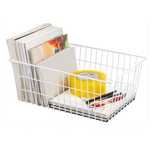 Kitchen Metal Wire Storage Baskets For Kitchen Laundry Garage Bathroom Countertop Organization Pantry Cabinets Bin Organizer