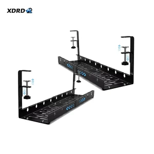 Expandable Under Desk Cable Management Tray Metal Cable Organizer For Efficient Wire Management