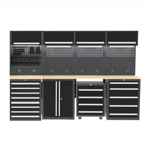 PJT Combined Cabinet System Garage Modular Tool Cabinet 72Inch Tool Chest OEM Workbench Drawer Workstation Metal Mobile Trolley