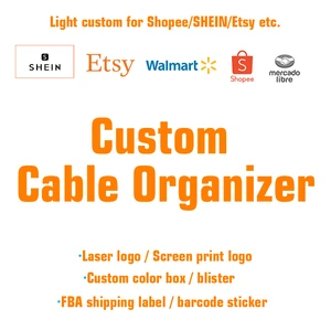 Custom Magnetic Cable Organizer Clip Adhesive Cord Holder Desk Wire Clamp Rope Management For Office Home