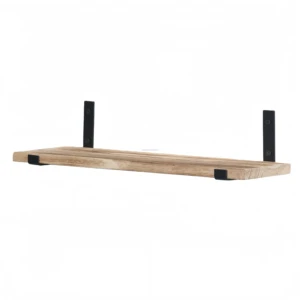 Wall-mounted Wood Floating Shelves for Bedroom and Living Room Storage