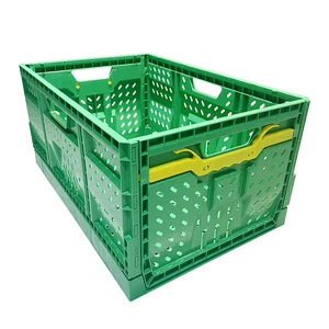 Collapsible Precision Manufacturing Plastic Folding Crate Box Vegetable Plastic Mesh Storage Basket Tote Crate For Agriculture