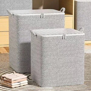 Eco-Friendly Steel-Reinforced Fabric Bag for Clothing Storage and Organization