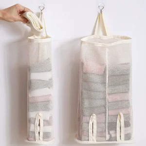 Polyester Wardrobe Underwear Organizer Single-Tier Hanging Storage Bag with Mesh for Bra Socks for Student Dormitory Living Room