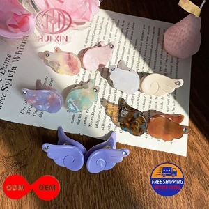 Mix Color Mini Hair Claw Clips For Girls Angle Wing Fringe Hairgrips Baby Girls Hairpins Small Jaw Clips