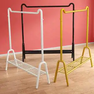Modern Simple Metal Coat Hanger Stand Storage Coat Stand Portable Rack Home Living Room Hotel Space Saving Eco-Friendly Clothes
