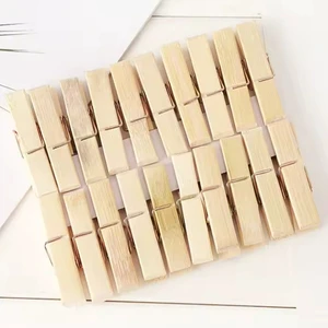 Durable Large Bamboo Windproof Pack Daily Storage Clothes Drying Clip High Quality