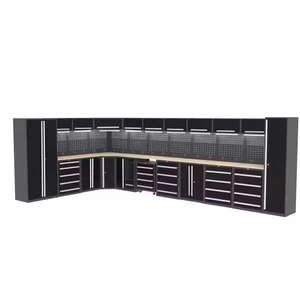 JZD Heavy Duty Steel Garage Tool Set Cabinet Garage Storage Workshop Cabinet Garage Furniture Workbench for Workshop Cabinets