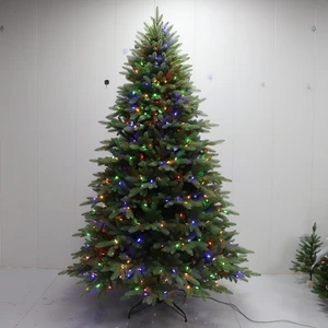Wholesale Custom Size Prelit Christmas Tree Full PE With Led Lights