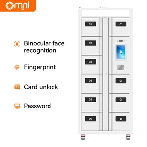Fingerprint Face ID Card Password Unlock Gym RFID Electronic Cabinet Parcel Delivery Smart Luggage Storage Locker