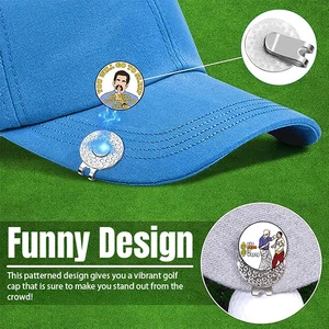 Factory Custom Design Antique/Modern Gold-Plated Funny Golf Ball Marker Accessories Hat Clip And Magnetic Divot Repair Tool