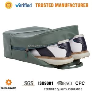Easy Carrying Personalize Water Resistant Shoe Bags For Sports Leather Golf Shoe Bags Custom Logo Sports Shoes Bag