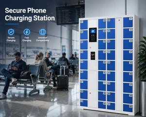2026 Smart Phone Charging Station, 40 Doors Fast Charging Locker with PIN Code for Gym, Hospital & Restaurant Waiting Area